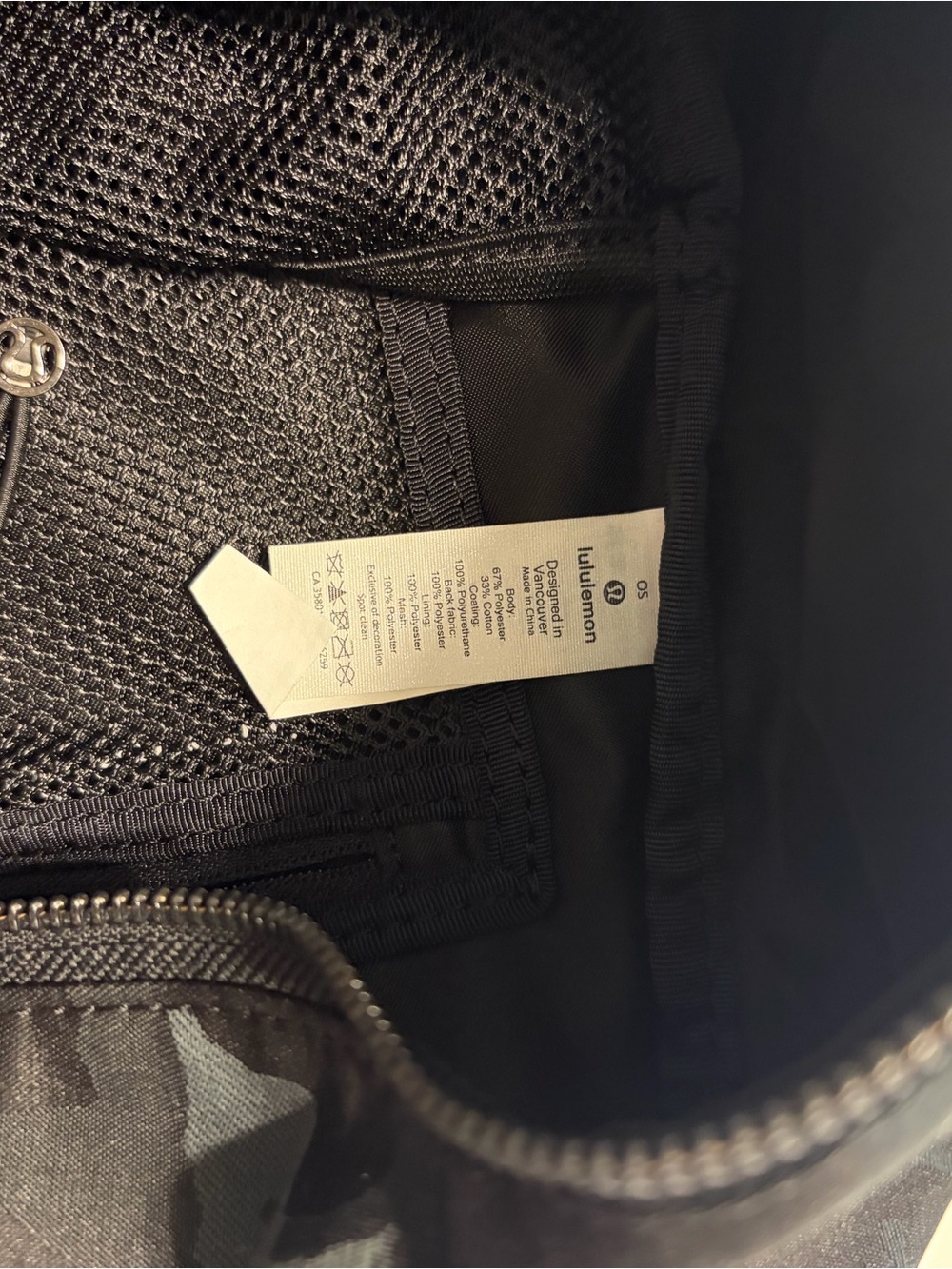 lululemon athletica Black Men's Backpack with Mesh Organizer